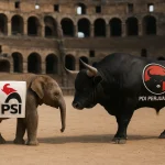 Gladiator Gajah Kecil vs Banteng Sepuh